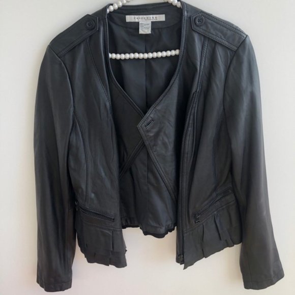 Rezrekshn Esther Chan Zip Up Leather Jacket Large - Picture 9 of 9